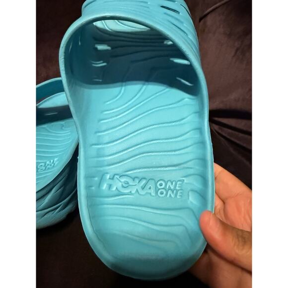 HOKA ORA RECOVERY Slides Size 11 Men\'s = Size 13 Women\'s Scuba Blue